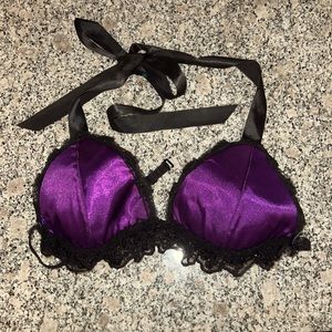 Purple satin bralette | Fredericks of Hollywood, small